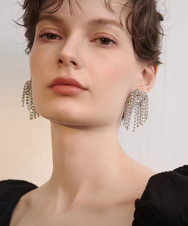 Original Design Tassel Zircon Stud Earrings