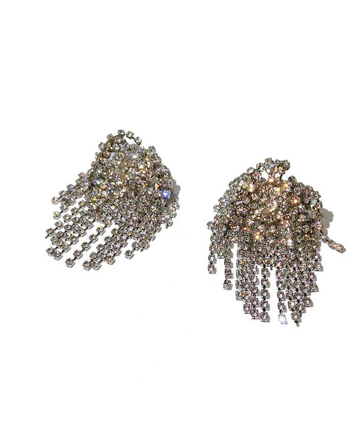 Original Design Tassel Zircon Stud Earrings