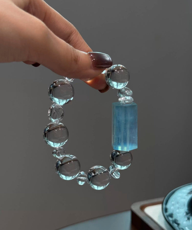 Original Design Transparent Color Alloy Crystal Chain Bracelet - Omychic
