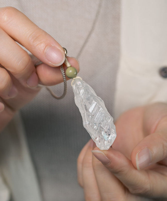 Original Design Versatile Asymmetrical Crystal Pendant Necklace
