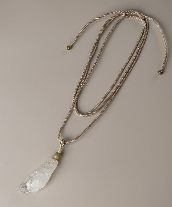 Original Design Versatile Asymmetrical Crystal Pendant Necklace