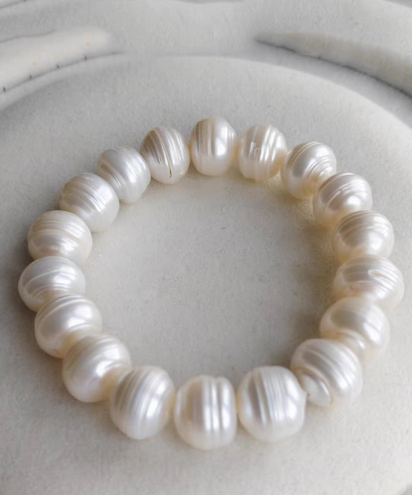 Original Design White Alloy Pearl Bracelet - Omychic