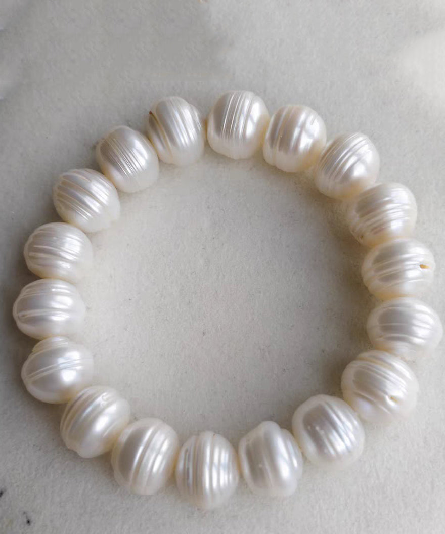 Original Design White Alloy Pearl Bracelet - Omychic