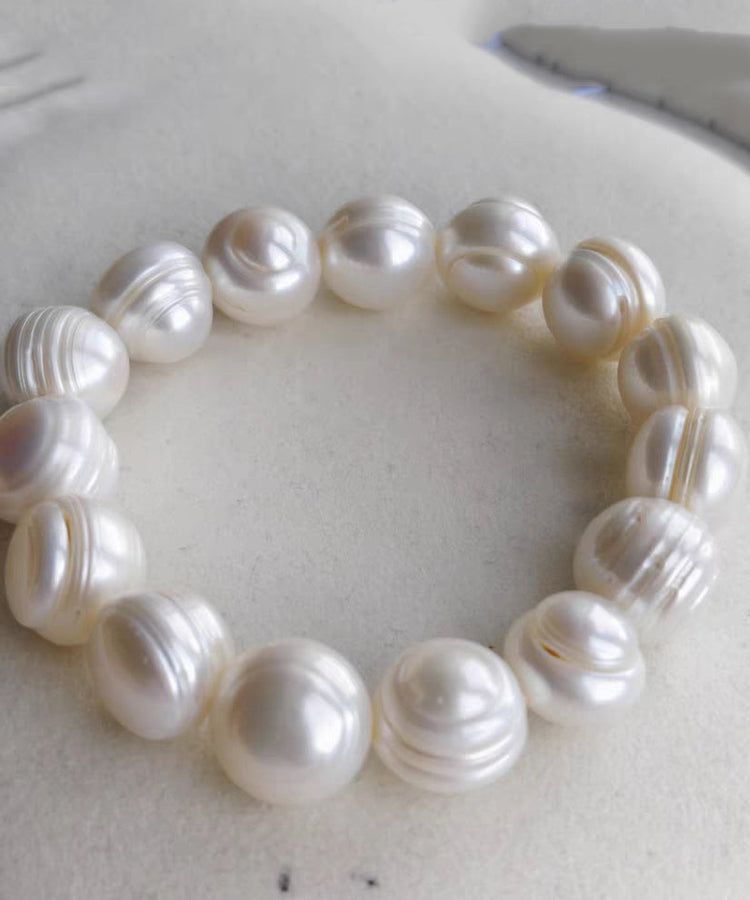 Original Design White Alloy Pearl Bracelet - Omychic