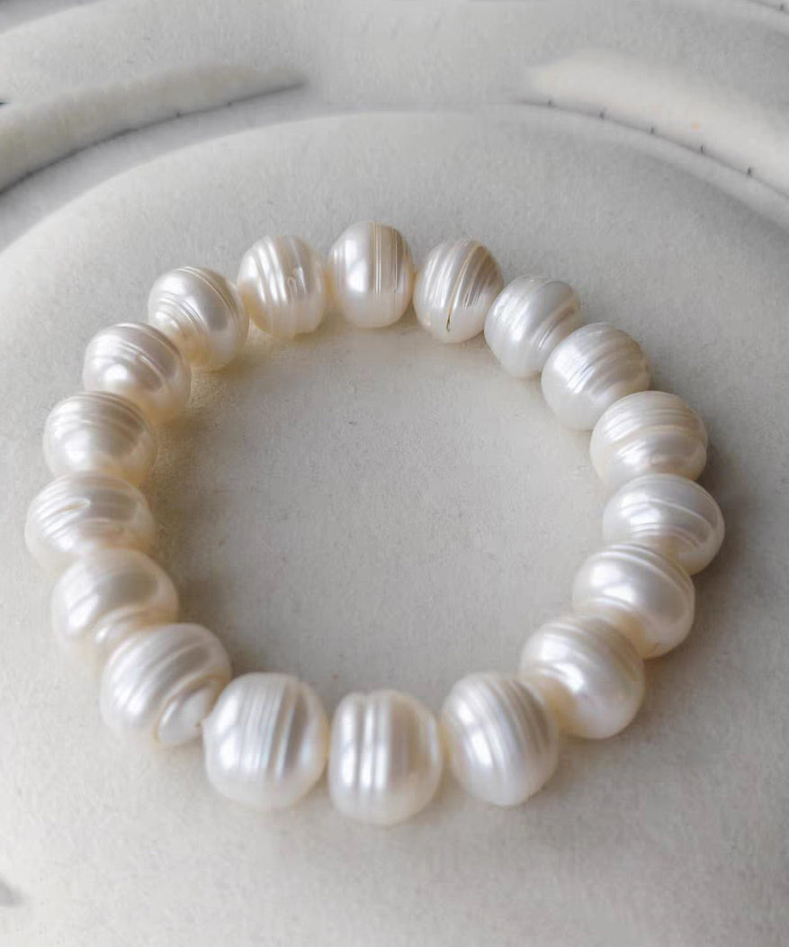 Original Design White Alloy Pearl Bracelet - Omychic