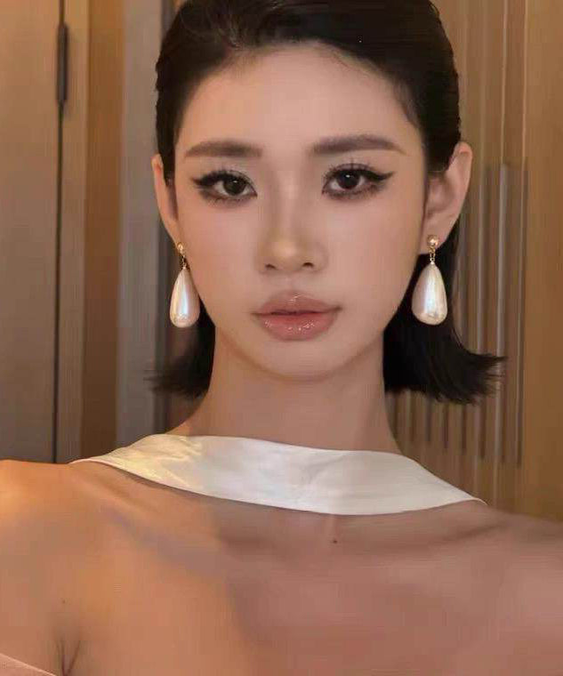 Original Design White Copper Alloy Pearl Drop Earrings