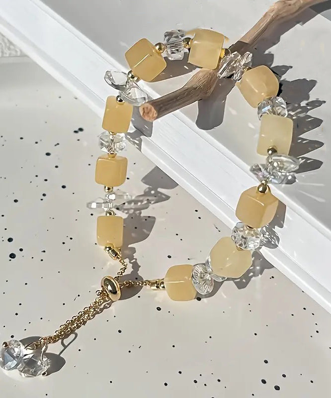 Original Design Yellow Alloy Candy Charm Bracelet