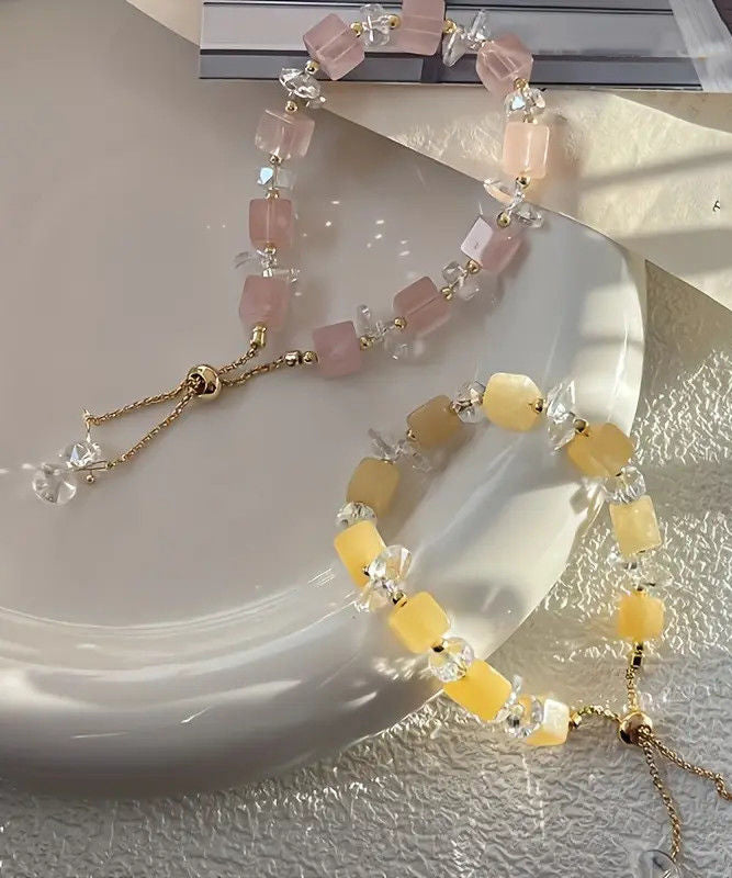 Original Design Yellow Alloy Candy Charm Bracelet