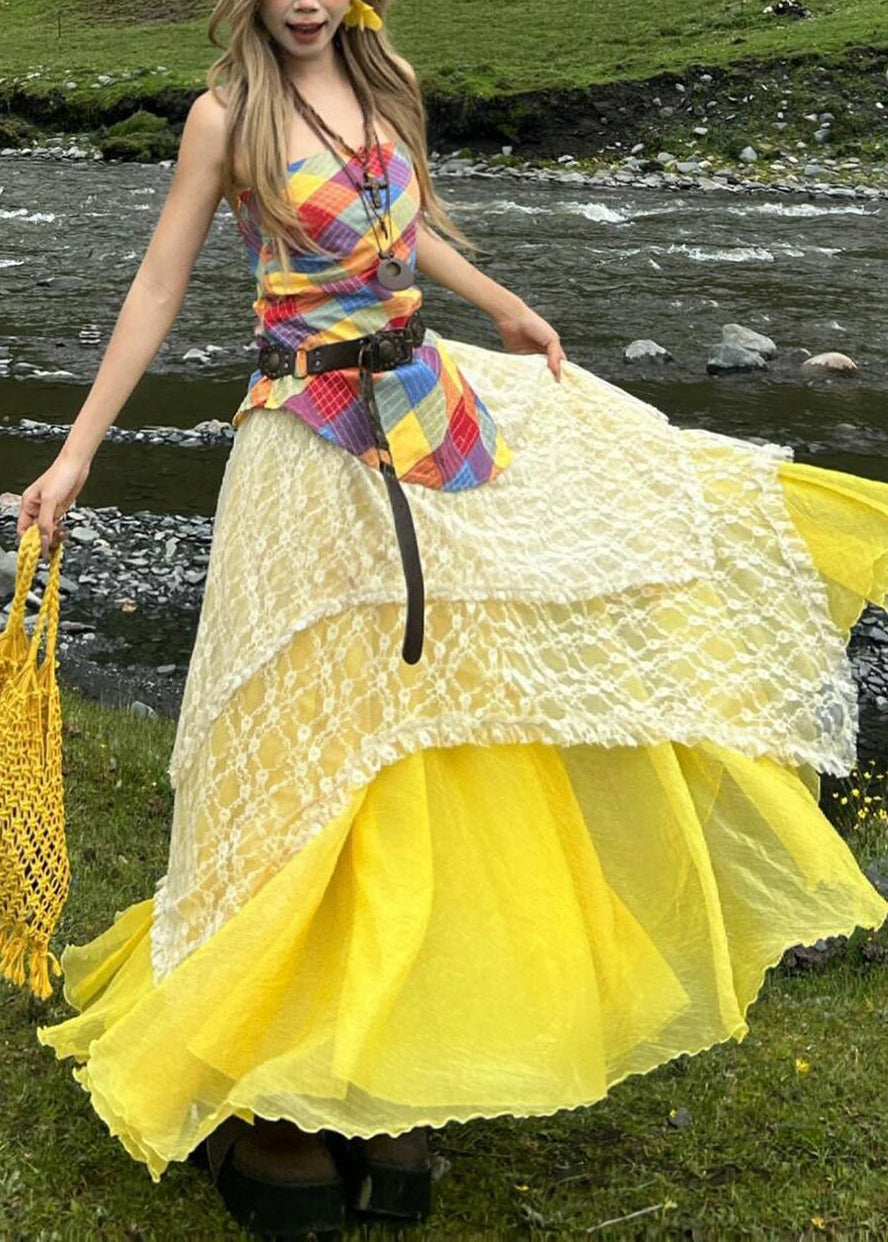 Original Design Yellow Silm Fit Holiday Three Piece Set Fall