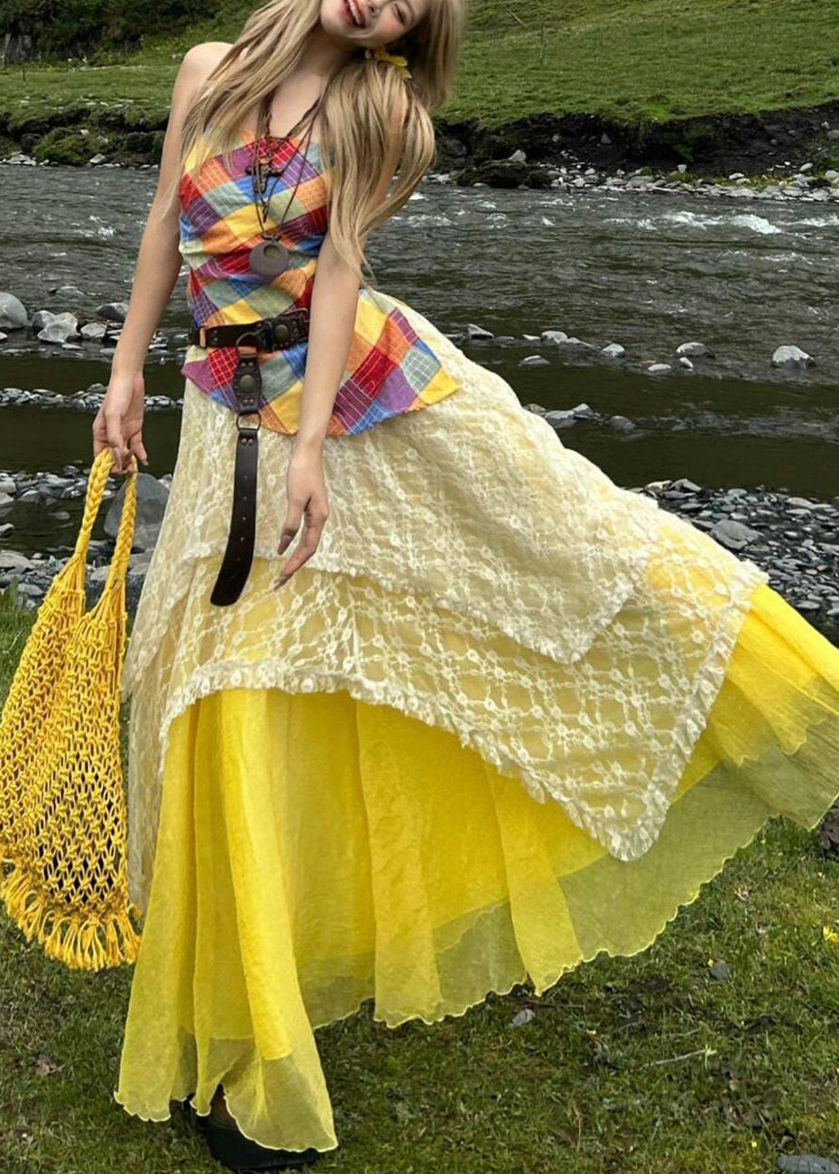 Original Design Yellow Silm Fit Holiday Three Piece Set Fall