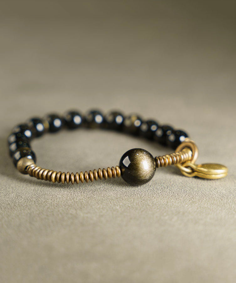 Original Personalized Obsidian Versatile Single Circle Male Bracelet