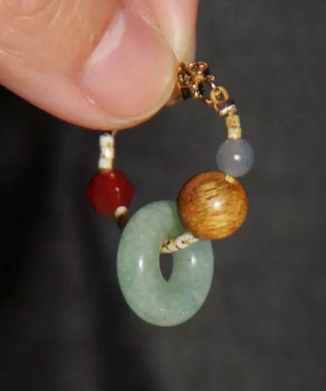 Original Rainbow Sterling Silver Overgild Agate Coloured Glaze Hoop Earrings