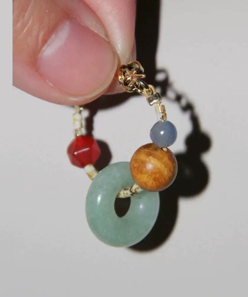 Original Rainbow Sterling Silver Overgild Agate Coloured Glaze Hoop Earrings