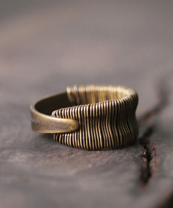 Original Vintage Copper Winding Technique Making Unisex Rings