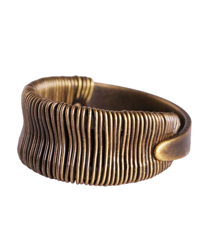 Original Vintage Copper Winding Technique Making Unisex Rings