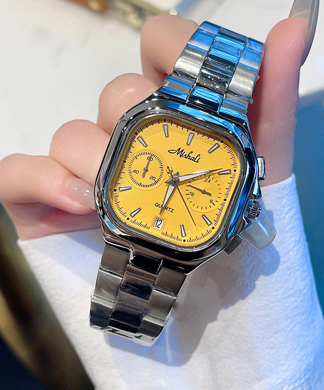 Original Yellow Stainless Steel Quartz Movement Waterproof Watches