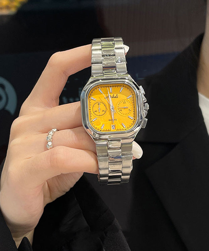 Original Yellow Stainless Steel Quartz Movement Waterproof Watches