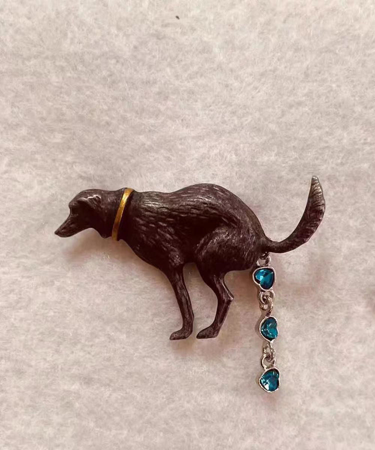 Personalized Creative Spoof Animal Puppy Poop Brooch - Omychic