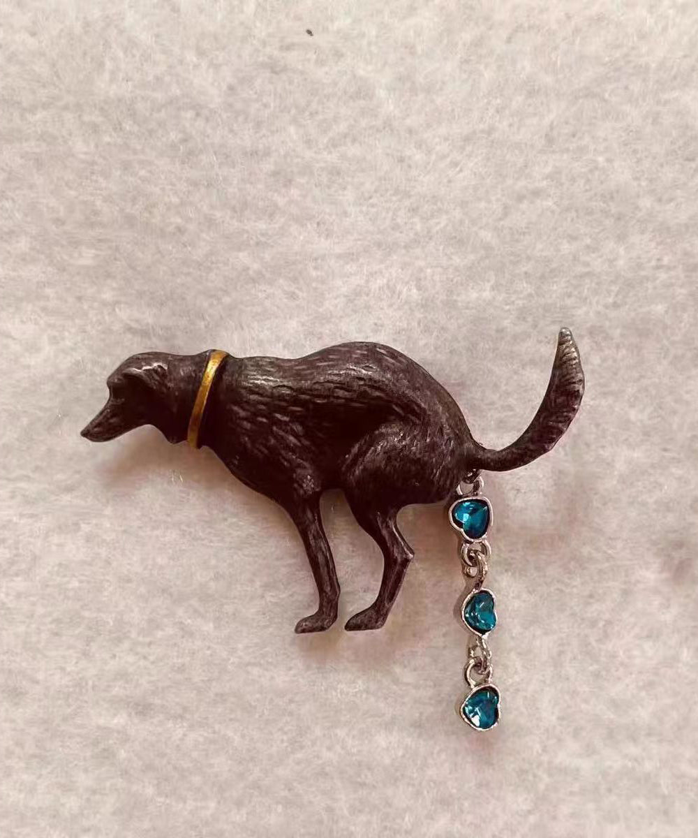 Personalized Creative Spoof Animal Puppy Poop Brooch - Omychic