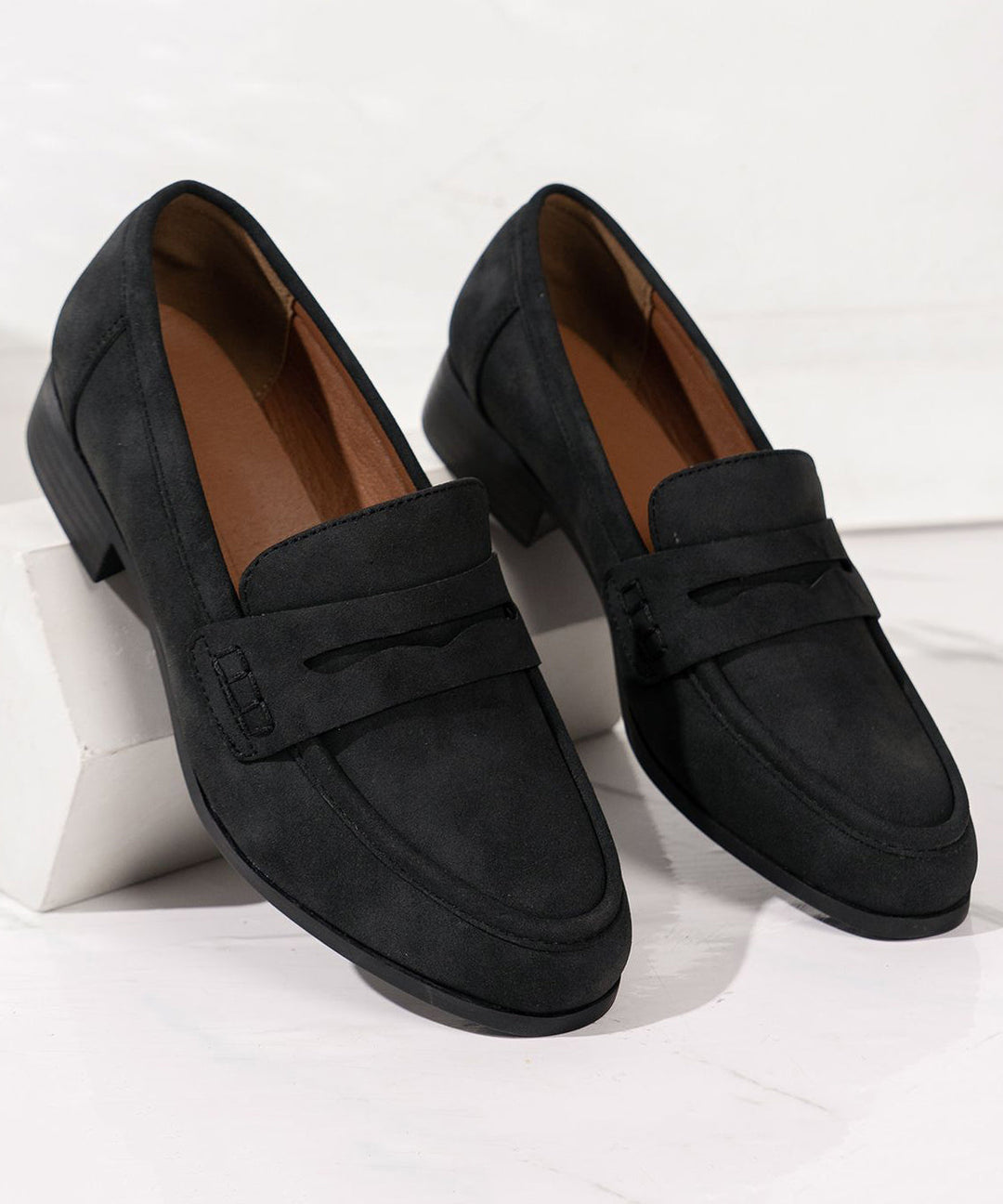 Pink Suede Solid Cozy Flat Shoes For Women Loafer Shoes