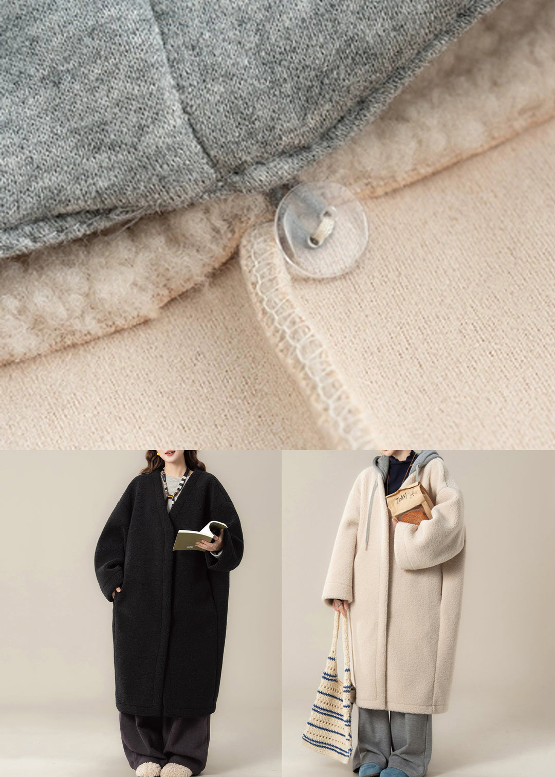 Plus Size Black Hooded Zippered Patchwork Teddy Faux Fur Coat Winter