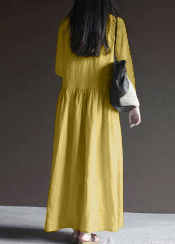 Plus Size Black V Neck Solid Long Dresses Fall