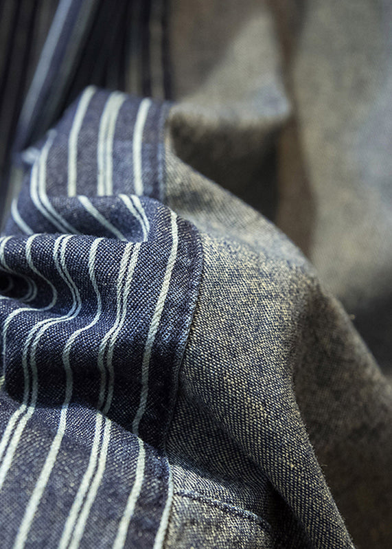 Plus Size Colorblock Pockets Patchwork Wide Leg Jeans