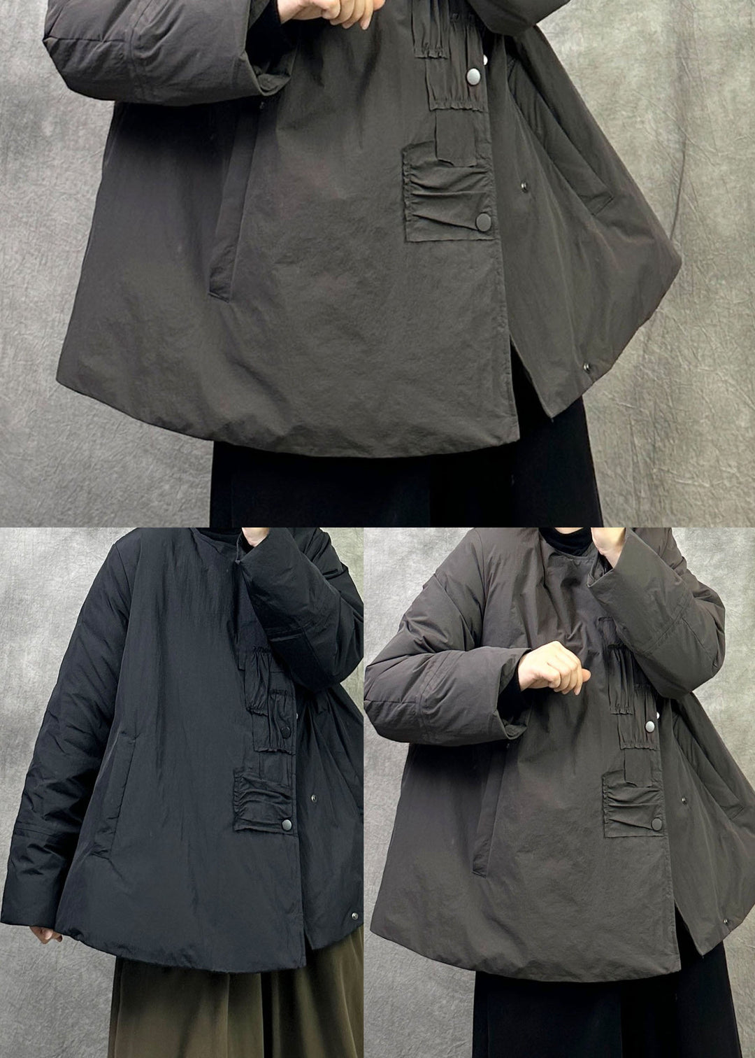 Plus Size Grey Oversized Duck Down Canada Goose Jacket Winter