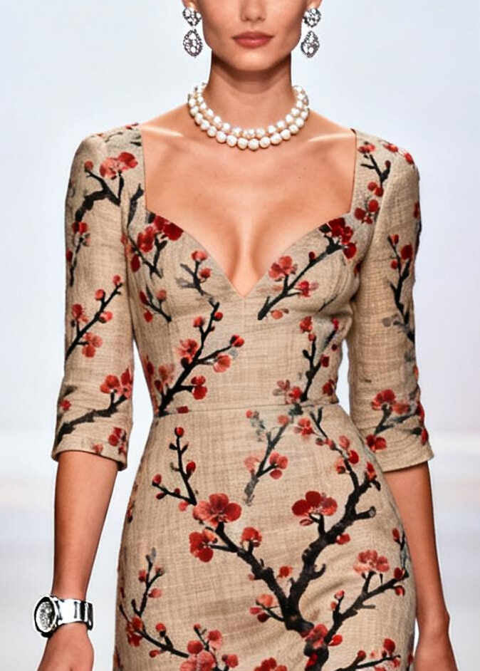 Plus Size Khaki Bustier Top Patchwork Linen Robe Dresses Summer