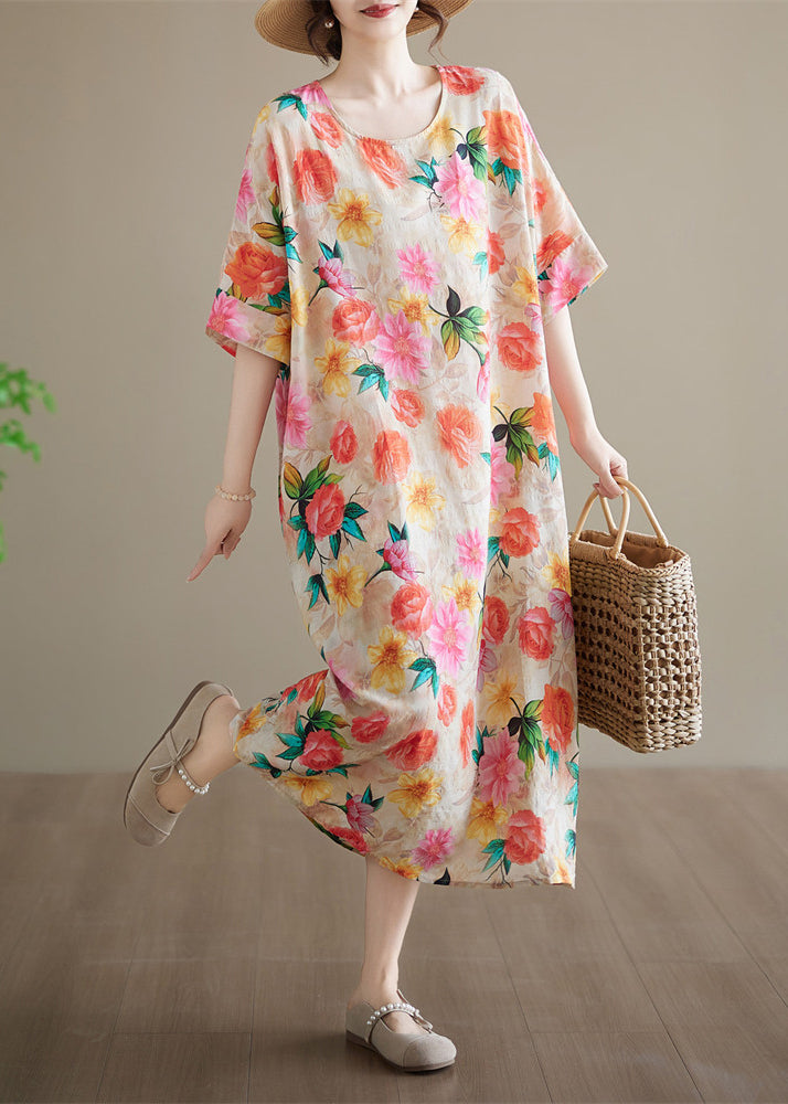 Plus Size Print Patchwork Maxi Dresses Summer