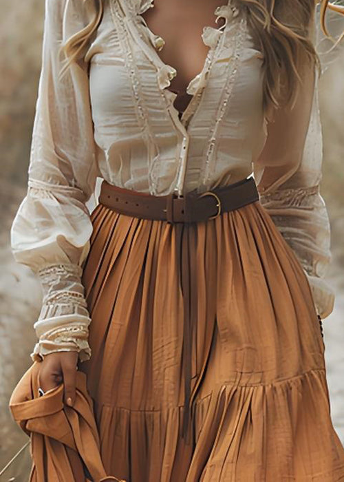 Plus Size V Neck Wrinkled Patchwork Cotton Long Dresses Summer