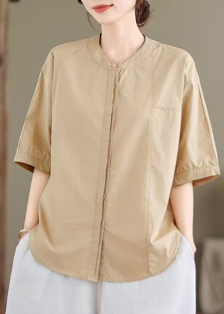 Plus Size White Oversized Cotton Tops Half Sleeve
