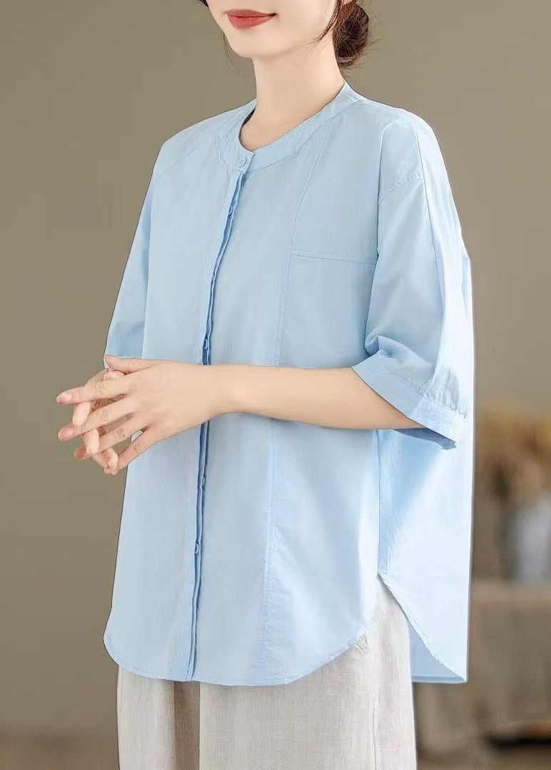 Plus Size White Oversized Cotton Tops Half Sleeve