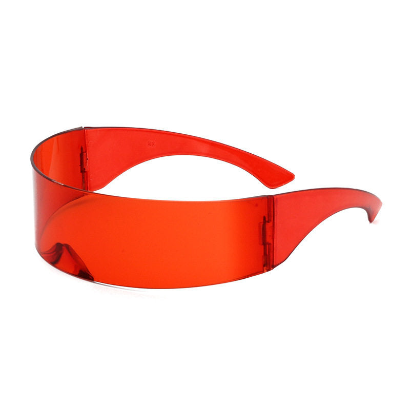 Punk Laser Trampoline Silver Technology Blue Sunglasses