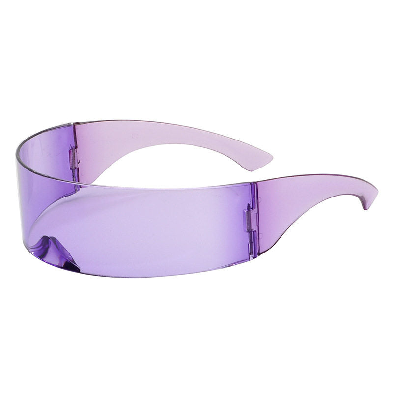 Punk Laser Trampoline Silver Technology Blue Sunglasses
