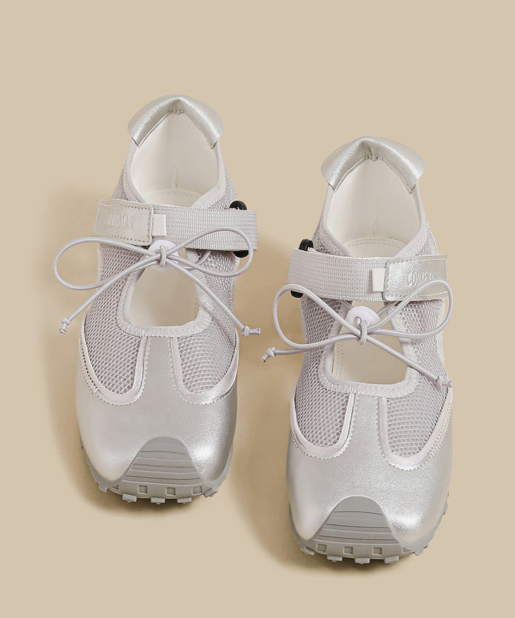 Purple Hollow Out Women Splicing Flat Shoes For Women