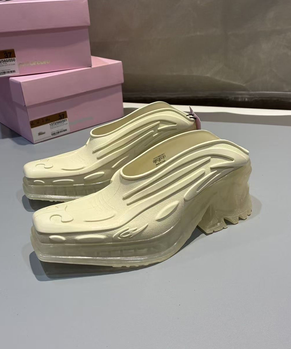 Purple Platform Shoes Fashion Splicing Square Toe