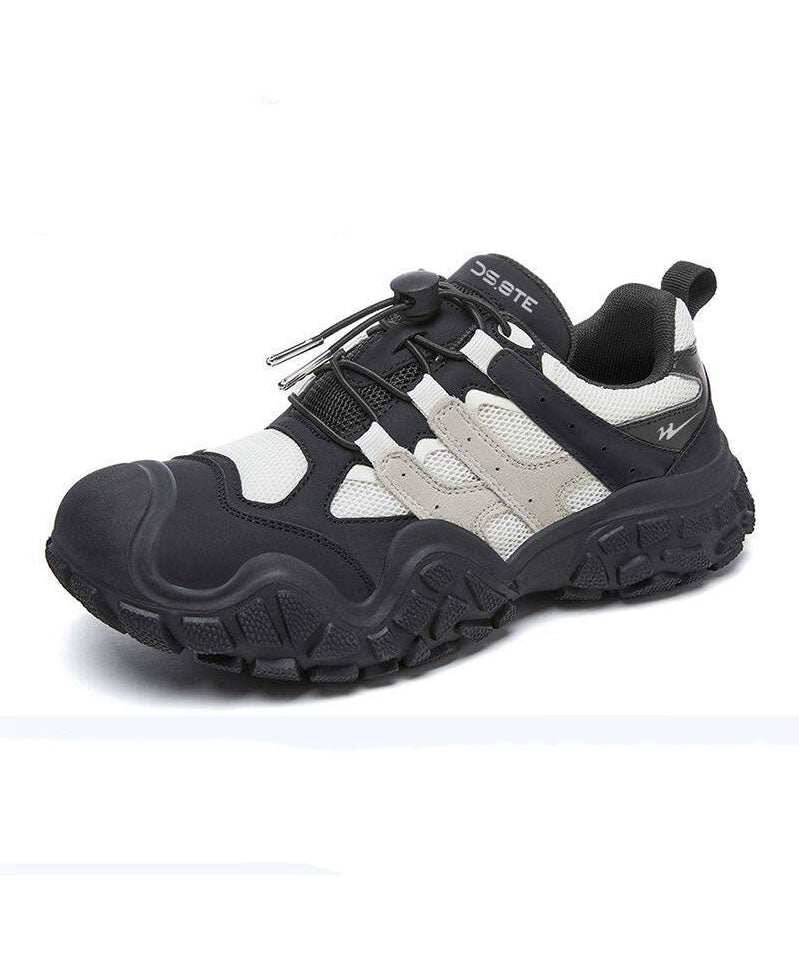 Red Flat Feet Shoes Breathable Mesh Stylish Splicing Cross Strap
