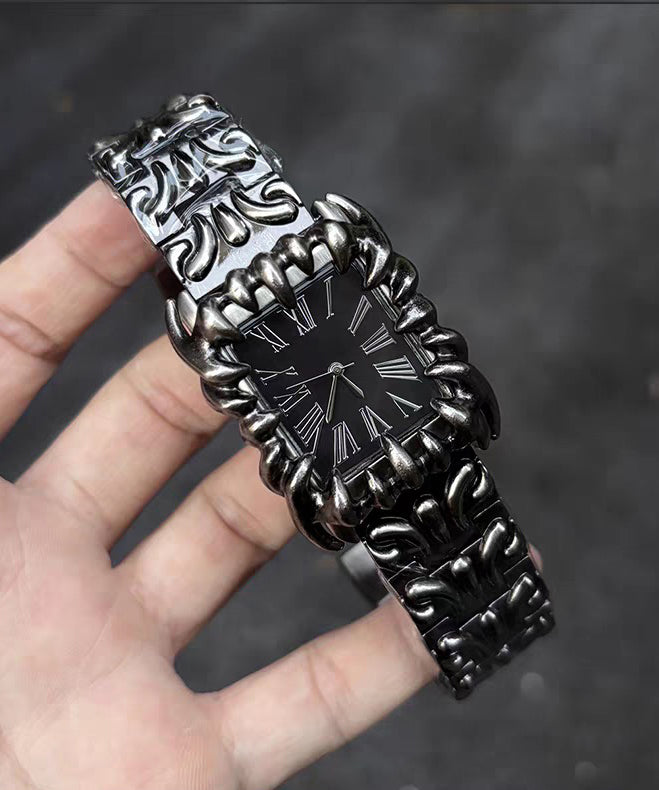 Red Stainless Steel Waterproof Machinery Men Watches - Omychic