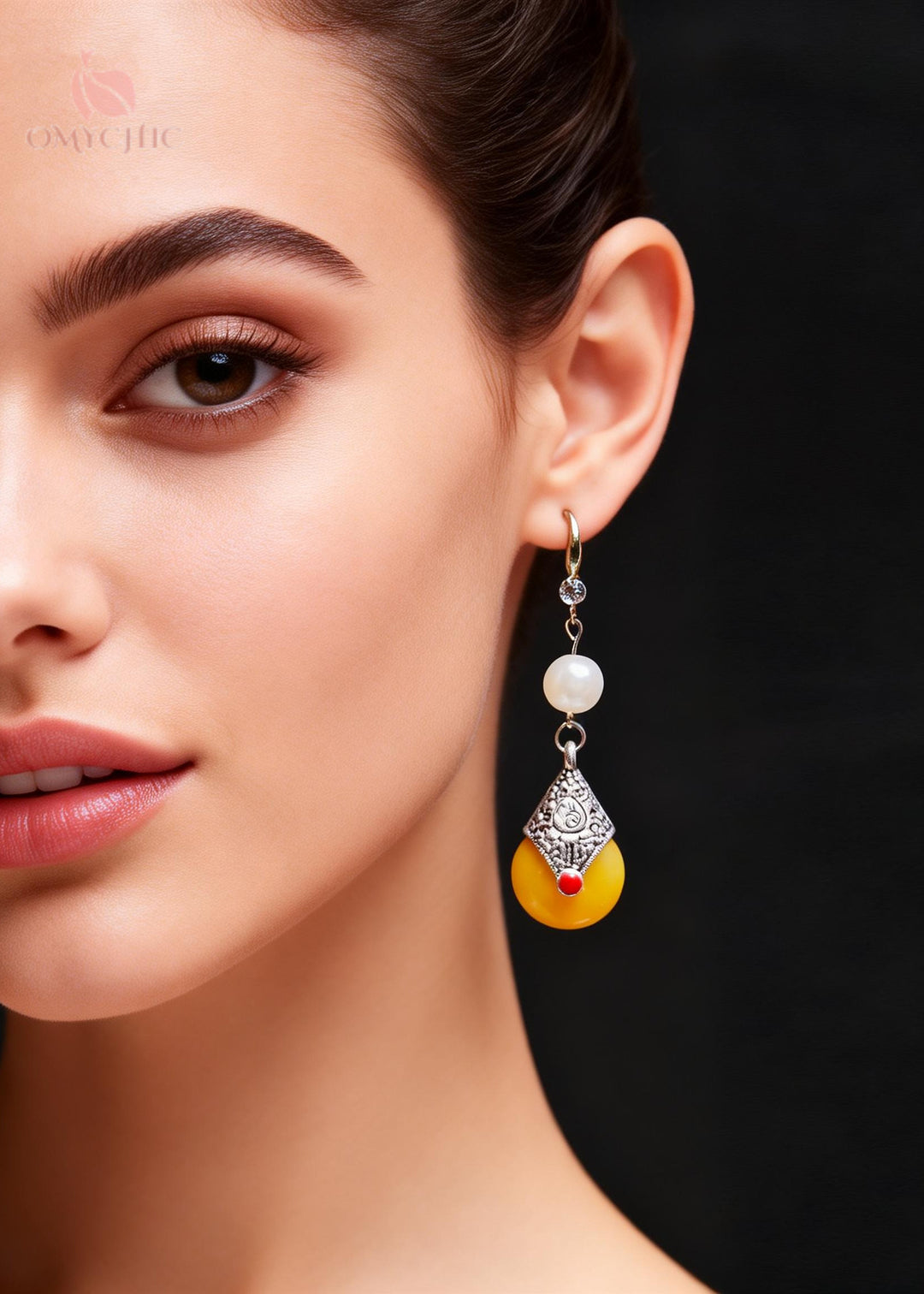 Retro Beeswax Fine Pearl Long Drop Earrings