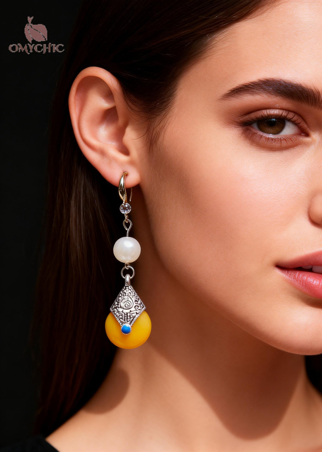 Retro Beeswax Fine Pearl Long Drop Earrings