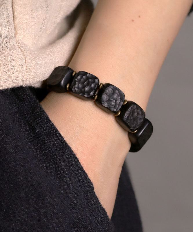 Retro Black Copper Ebony Unisex Chain Bracelet