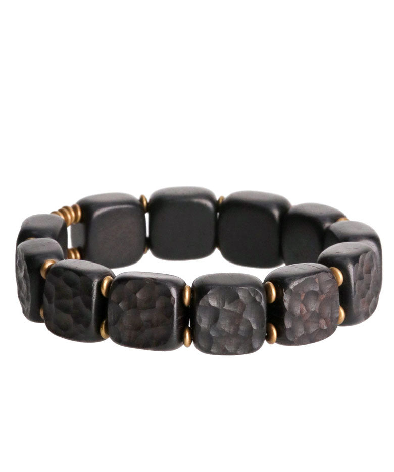 Retro Black Copper Ebony Unisex Chain Bracelet