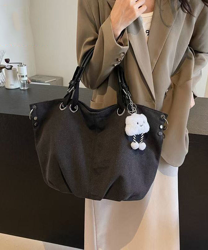 Retro Brown Large Capacity Canvas Tote Handbag