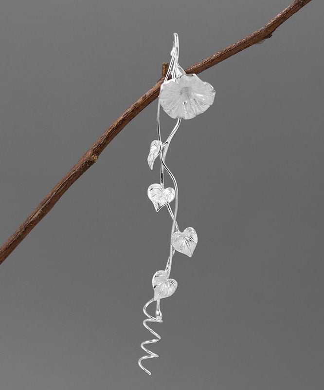 Retro Gold Sterling Silver Overgild Morning Glory Brooches