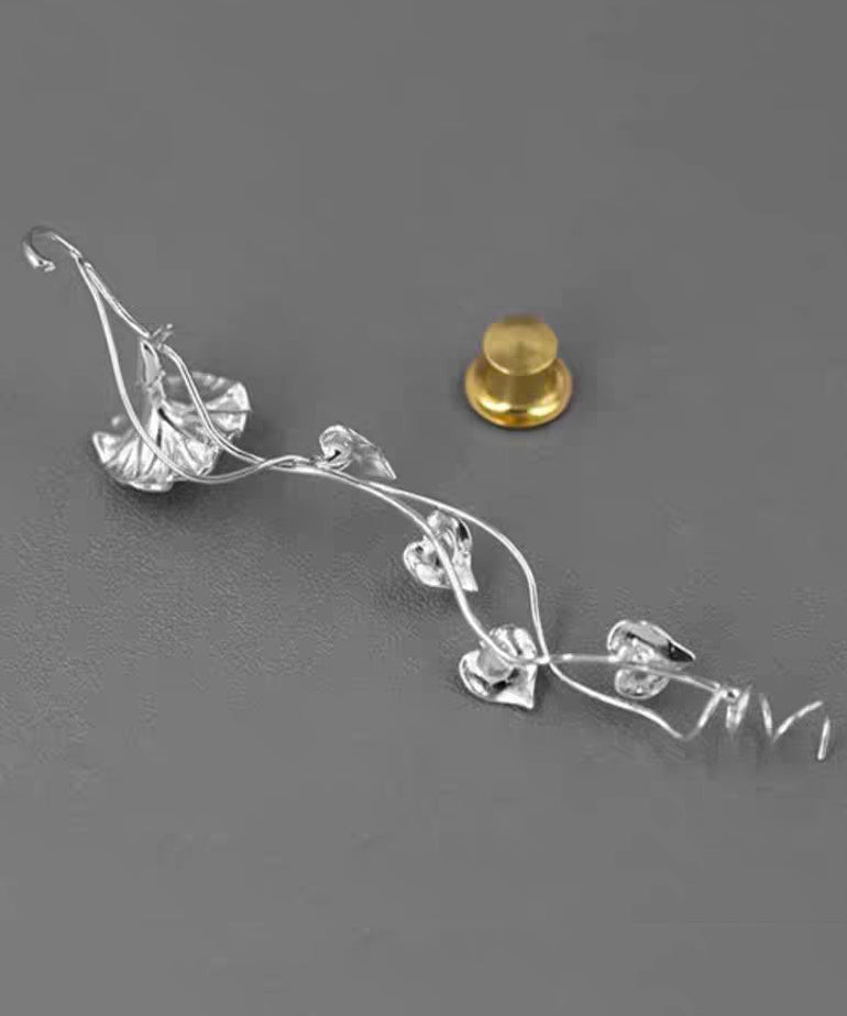 Retro Gold Sterling Silver Overgild Morning Glory Brooches