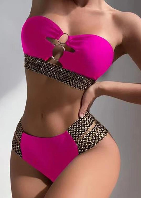 Rose Split Swimsuit Belt Accessories Women's High Waisted