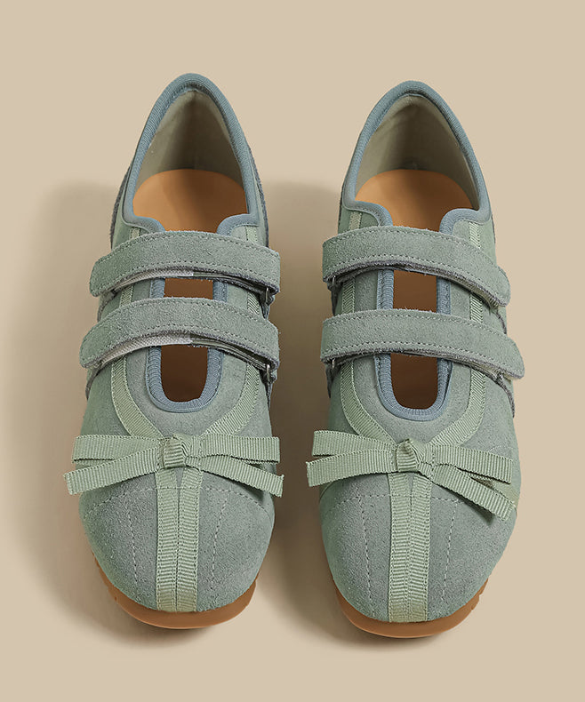 Rose Suede Beautiful Splicing Flat Shoes For Women