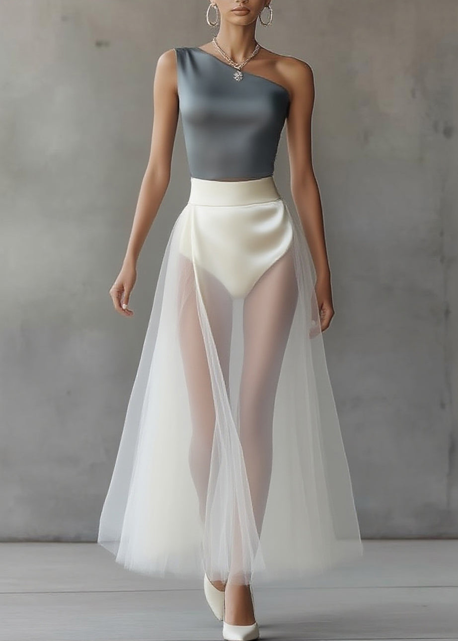 Sexy Asymmetrical Top And Maxi Skirts Two Piece Set Summer - Omychic