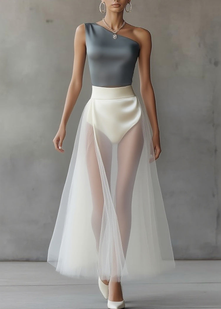 Sexy Asymmetrical Top And Maxi Skirts Two Piece Set Summer - Omychic